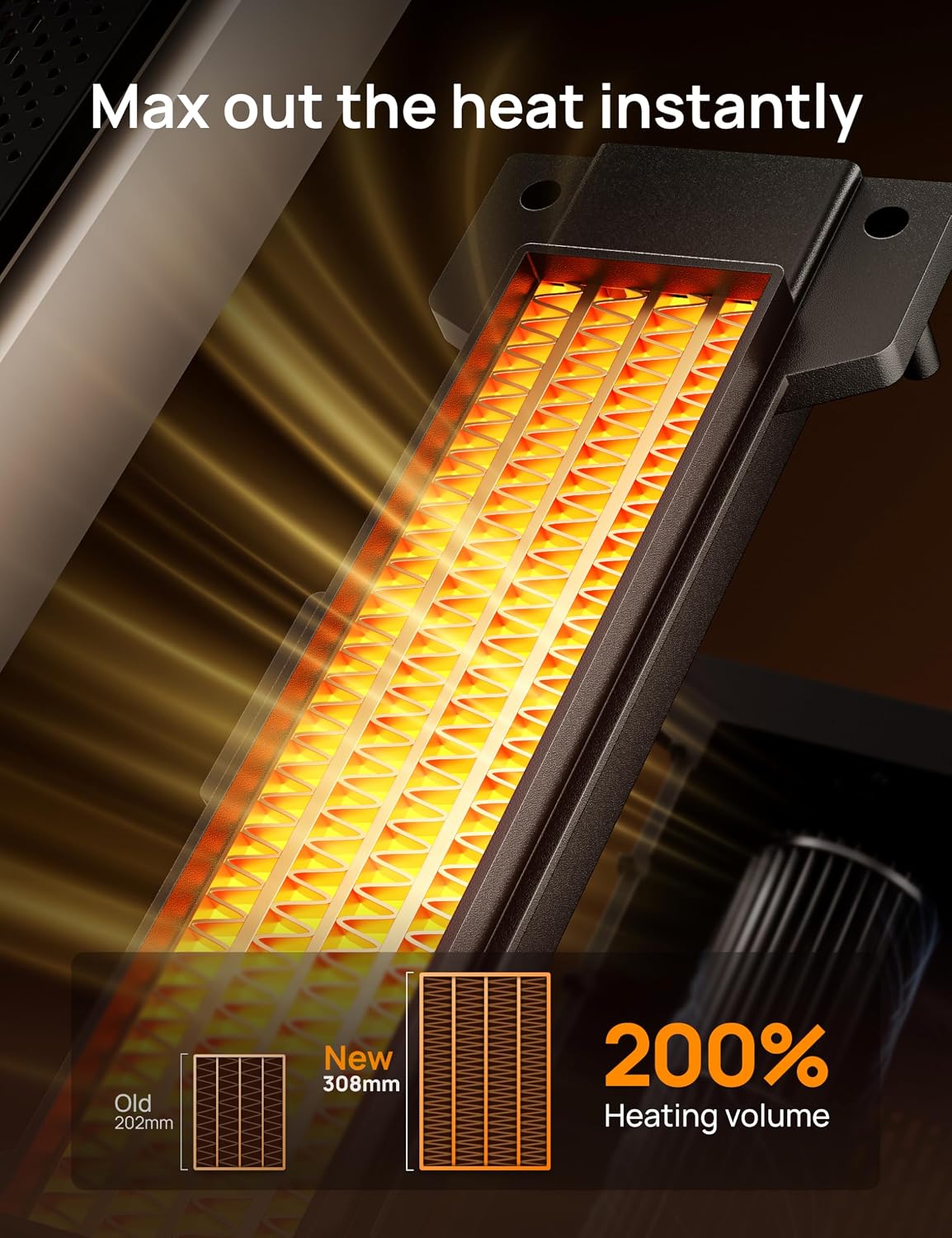 DREO Ceramic Space Heater for Indoor Use 25 Inch, Remote and Thermostat
