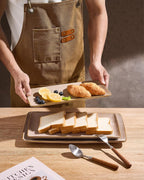 Famiware Serving Platters Set of 3 Sizes - Rectangular, Cinnamon Brown