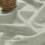 Green Linen Curtains 102 Inches Long - Image 5