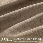 MIULEE Pinch Pleated Thick Linen Curtains 84 Inches Long 2 Panels - Image 4