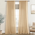 Tan Linen Curtains 108 inches Long by Jolilight