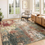 Washable Area Rugs 4'x6' Non-Slip Modern Abstract Soft by RELEANY