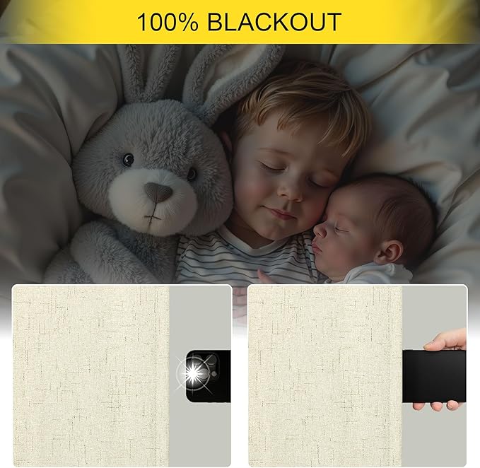102 Inch Long Curtains for Bedroom Living Room Darkening Blackout Thermal Thick - Image 4