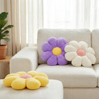 2 Pcs Purple White Flower Cute Decorative Throw Pillows for Bed Couch Chair