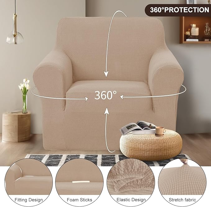 U-NICE HOME Recliner Chair Covers Stretch Couch Cover Sofa Cover Sofa Slipcover - Image 3