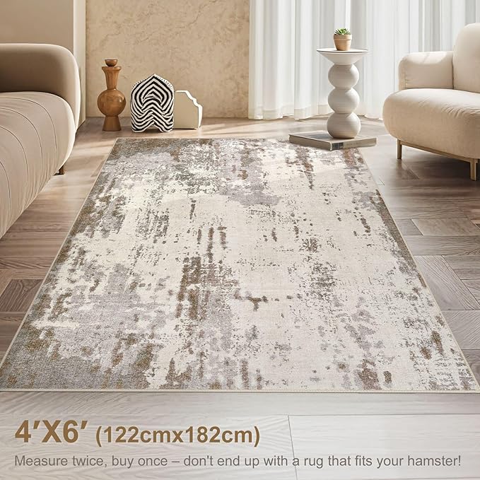 UERMEI 4x6 Area Rug Living Room Rugs - Image 2