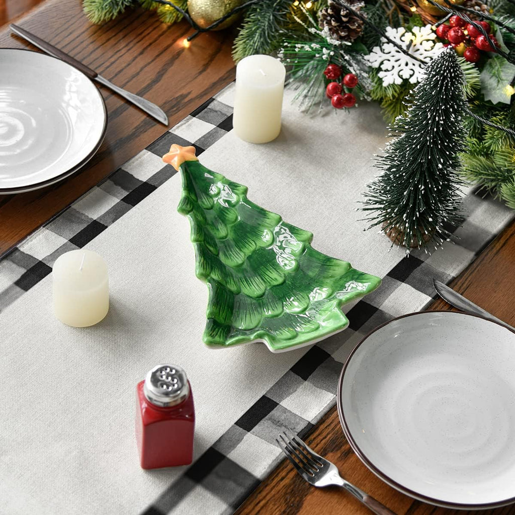 Artoid Mode Buffalo Plaid Xmas Table Runner Home Party Decor 13x108 Inch