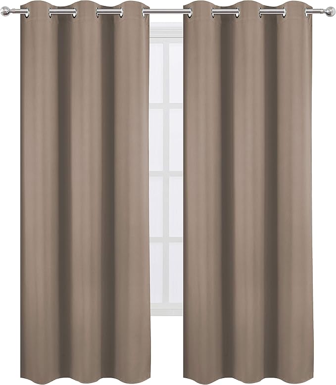 LEMOMO Cappuccino Thermal Blackout Curtains/42 x 84 Inch/Set of 2 Panels Room - Image 2