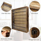 16x20 Large Shadow Box Frame with Removable Shelves,Collectible Display Shelves Case,Military Challenge Coin Display Case,Wood Shadow Boxes Display Cases for Keepsake,Pictures
