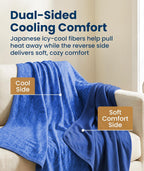 Everlasting Comfort Cooling Blanket for Hot Sleepers - Soft, Lightweight & Breathable Throw Blanket with Easy to Clean Material - Luxury Throws for Hot Flashes & Night Sweats (60"x80")