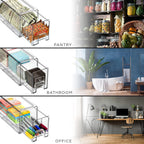 Sorbus Clear Stackable Storage Drawers with Pull-Out Bins (Small, 2 Pack)