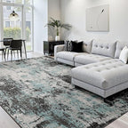 Washable Area Rugs 7'x9' Non-Slip Modern Abstract Soft - Image 2