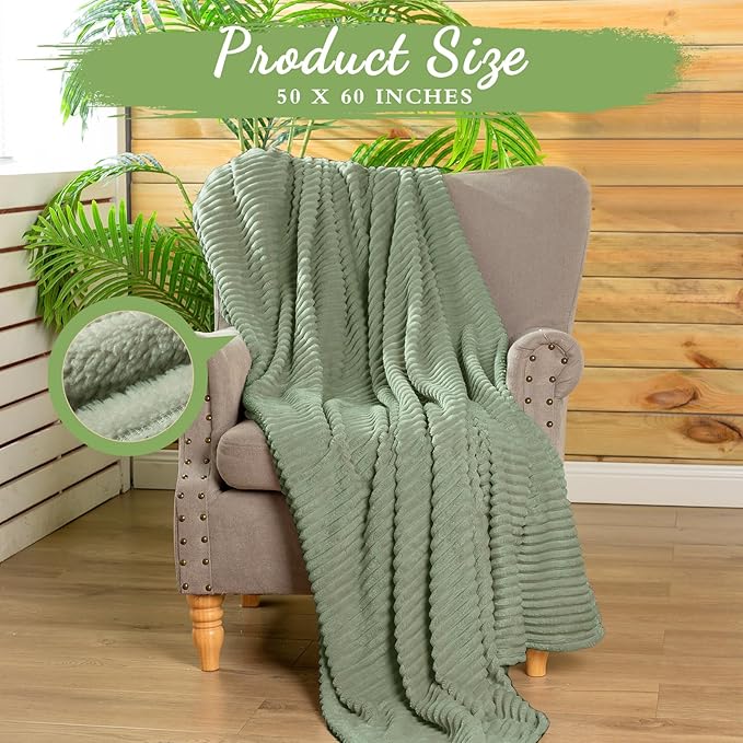 Buryeah 12 Pcs Flannel Throw Blanket Bulk 50 x 60 Inch Wedding Throw Blanket - Image 3