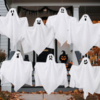 JOYIN 7 Pcs Halloween Hanging Ghost Decorations Outdoor, 19.6” Flying White Ghosts Decor for Halloween Tree Front Yard Patio Lawn Garden Party and Holiday Décor