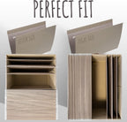 Decorative File Organizer Box Set of 2 - Collapsible Linen Filing Cabinets