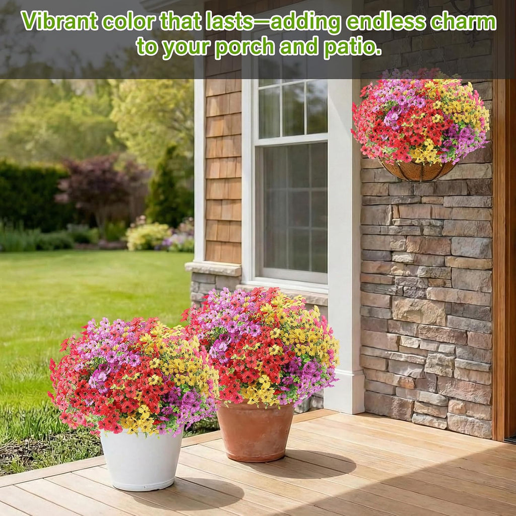 Artificial Flowers Fake Plants for Outdoors Summer Decoration