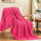 inhand Hot Pink Fleece Throw Blanket by inhand