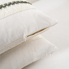 Fancy Homi Set of 1 Boho Olive Green Decorative Throw Pillow Cover 20x20 Inch - Image 3