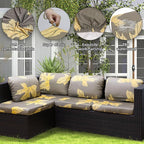 8Pcs Stretch Patio Cushion Covers Outdoor Cushion Cover, Jacquard Stretch - Image 3