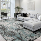 Washable Area Rugs 9'x12' Non-Slip Modern Abstract Soft by RELEANY