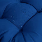QILLOWAY Outdoor Swing Cushion Waterproof Replacement Cushion for 3 Seater Porch Patio Bench, 51 Inch Polyester Outdoor Cushion with Backrest & Ties, Royal Blue