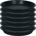 6 Pack Plant Saucer Drip Tray 7 8 inch, Plastic Flower Planter Saucers and Drip Trays for Indoors Outdoors, Heavy Durable Plant Plate Water Catcher, Plant Water Drip Trays for Pots (8", Black)
