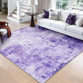 Washable Area Rugs Square 8ft Non-Slip Modern Abstract Soft by RELEANY