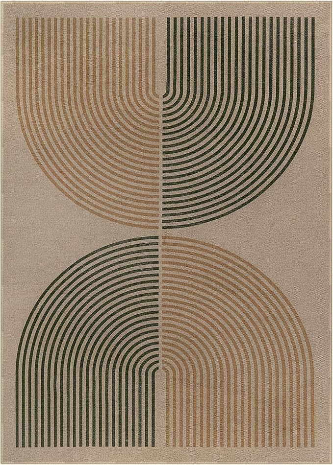 Lahome Modern Rainbow Easy Jute Rug, Washable 5x7 Area Rugs - Image 7