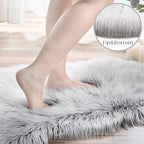 Ashler faux fur rug, Fluffy Shaggy Area Rug Ultra Soft 2.2 x 6 Feet Rectangle - Image 3