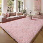 ONASAR Pink Area Rugs for Living Room Girls Bedroom, 5x8 Fluffy Bedside Throw by ONASAR