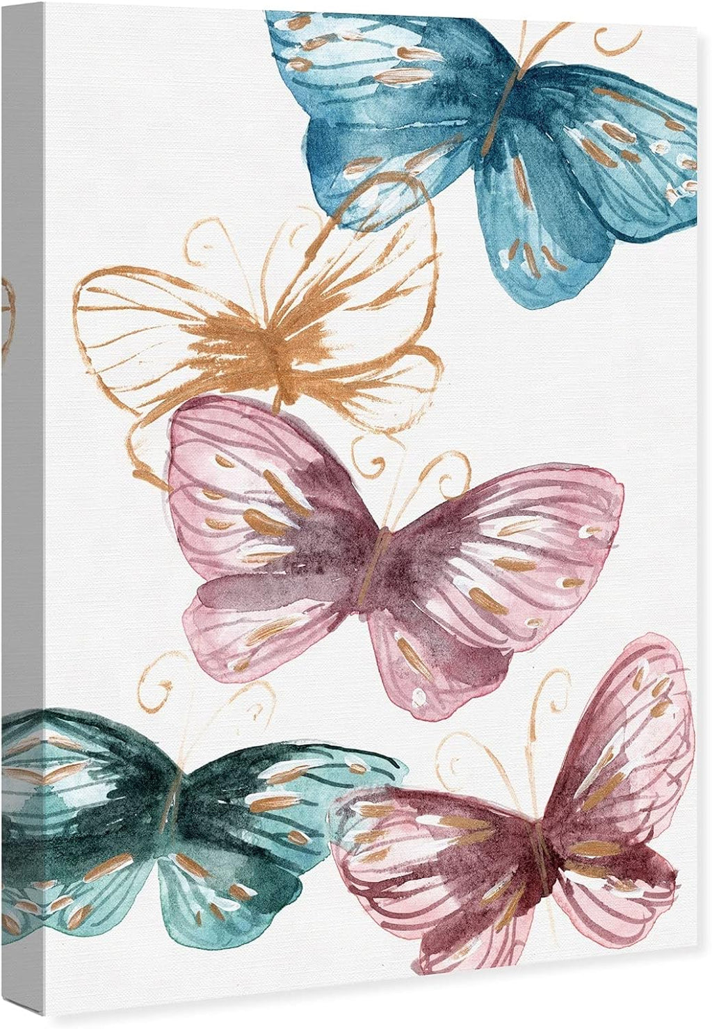 The Oliver Gal Artist Co. Animals Wall Art Canvas Prints 'Blooming Butterflies' Insects