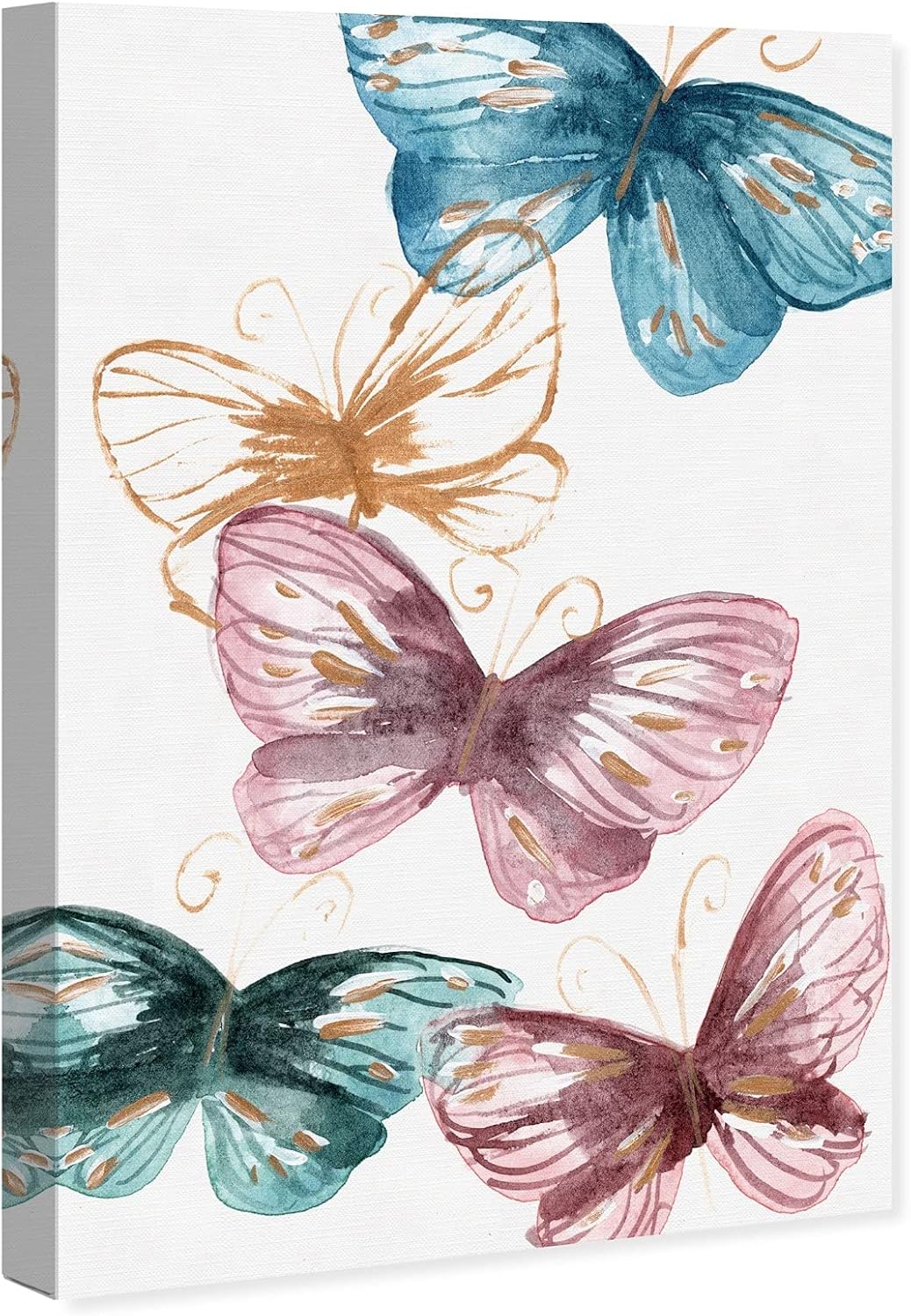 The Oliver Gal Artist Co. Animals Wall Art Canvas Prints 'Blooming Butterflies' Insects