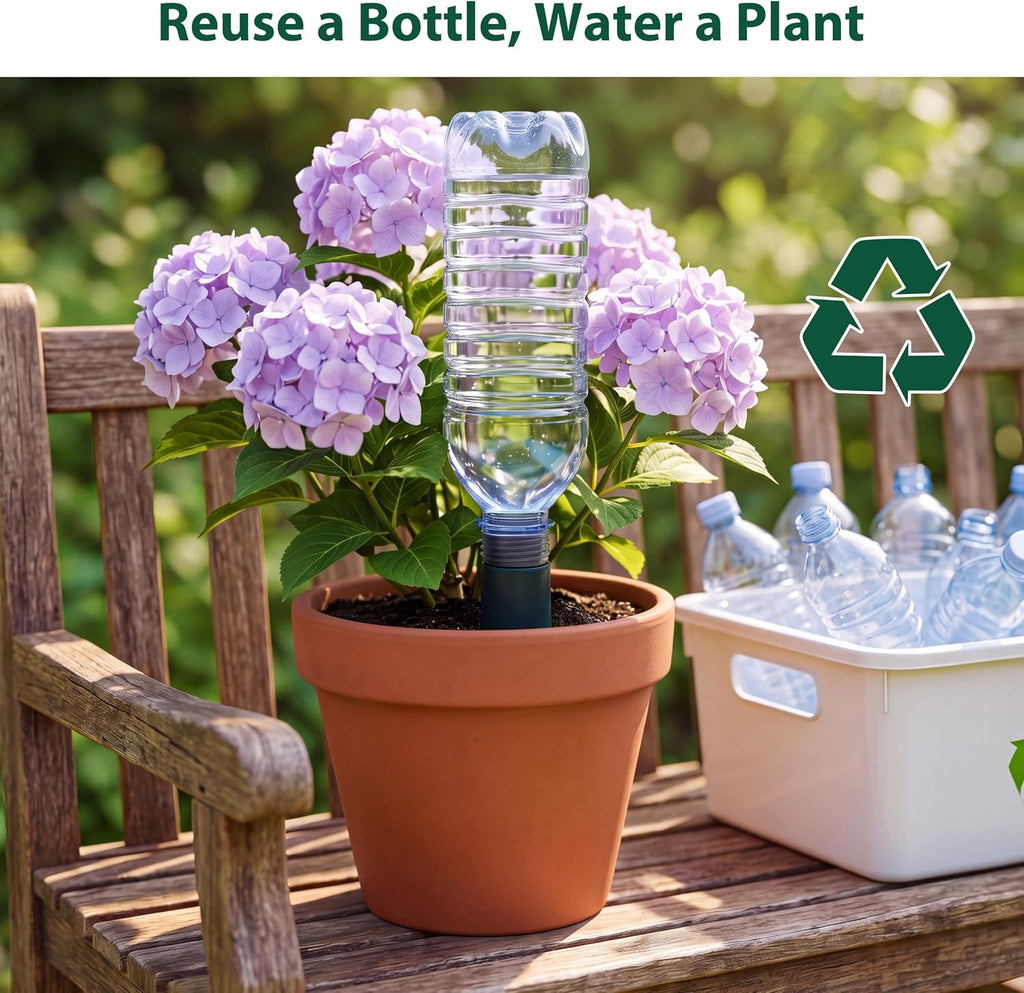 Terracotta Watering Spikes for Plastic Bottles, 5-Pack