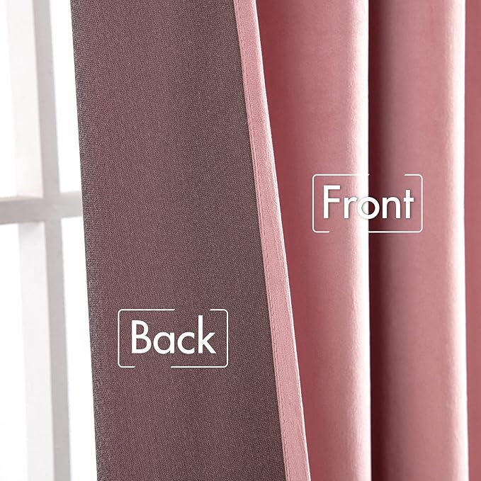MIULEE Velvet Curtains 108 inches Long 2 Panels - Image 5