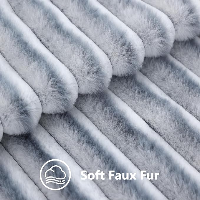 decorUhome Cozy Faux Fur Throw Pillow Covers 20x20 Set of 2 Decorative Soft - Image 3
