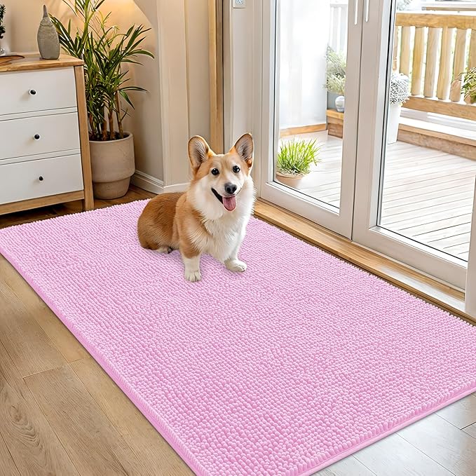 OLANLY Dog Door Mat for Muddy Paws 54x32, Absorbs Moisture and Dirt, Absorbent by OLANLY