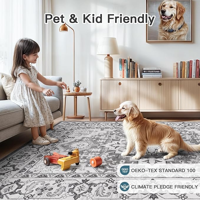 Lofus 6x9 Area Rugs for Living Room, Washable Area Rug, Rugs for Bedroom - Image 3