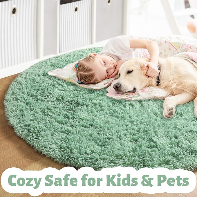 Amdrebio Sage Green Round Rugs 5Ft - Image 4