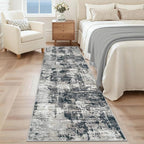 XLUEZ 2x8 Runner Rug for Hallway, Washable Modern Abstract Runner Rugs Neutral - Image 2