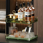 Seoneiro Whiskey Tray, Glass Cup Rack, Mug Holder, Coffee Cup Organizer, Bathroom Countertop Organizer with Drain Board Wine Glass Decorative, Food Tray, Kitchen Spice Rack