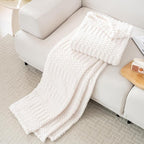 50x70 Inch Beige Throw Blanket - Image 6