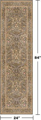 Hazo Haus Non Slip 2x7 Gold Brown Runner Rugs - Image 2