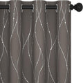 Deconovo Blackout Curtains, Thermal Insulaed Soundproof Drapes, Wave Dots by Deconovo