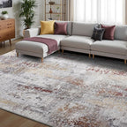 Toneed Abstract Area Rug Modern Washable Rug Soft Non Slip Rug Low Pile - Image 3