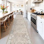 Washable Hallway 3x18 Runner Rug: Vintage Ultra Soft Non Slip Runner by HYHAOYUNLAI