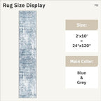 Runner Rug 2'x10' Abstract Washable Non-Slip Runner Rugs - Image 5