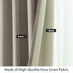 MIULEE 100% Blackout Linen Curtains - Image 6