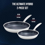 Blue Diamond Hybrid 2 Piece (8"&10") Stainless Steel Nonstick Fry Pan Set