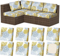 8Pcs Stretch Patio Cushion Covers, Outdoor Couch & Sofa Replacement Slipcovers by VORSHAPE