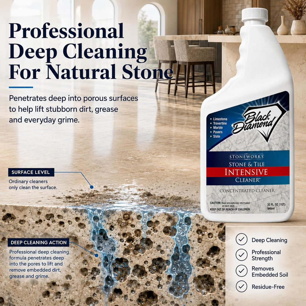 Stone & Tile Intensive Cleaner for Travertine & Natural Stone, 1-Quart